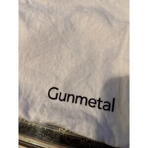 Gunmetal Designer Drawstring Dust Bag For Accessories, Storage 9” X 13”